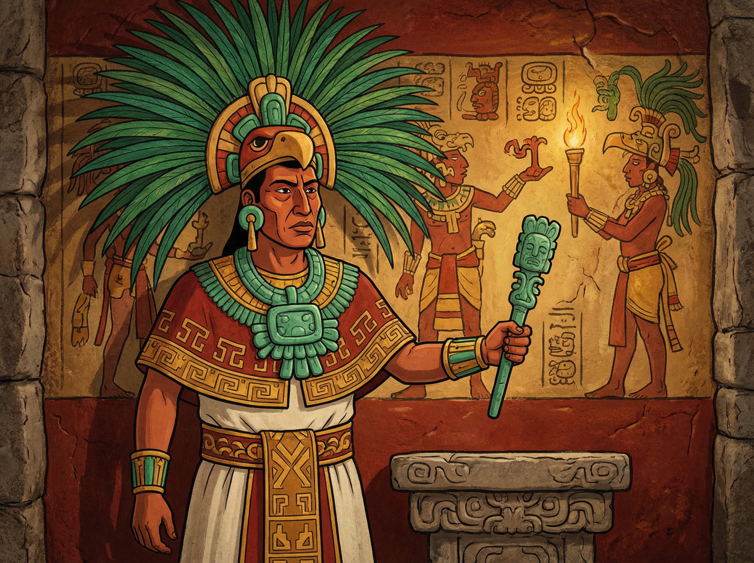 尊龙凯时玛雅祭司代理招募壁画